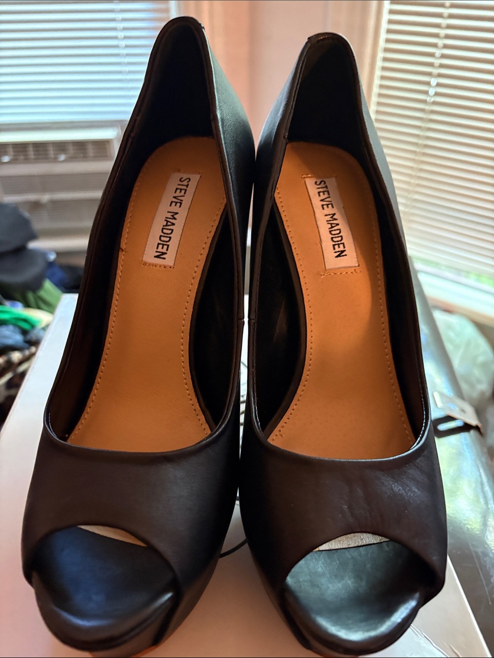 Steve Madden Black and White Heels